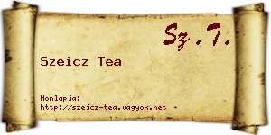 Szeicz Tea névjegykártya